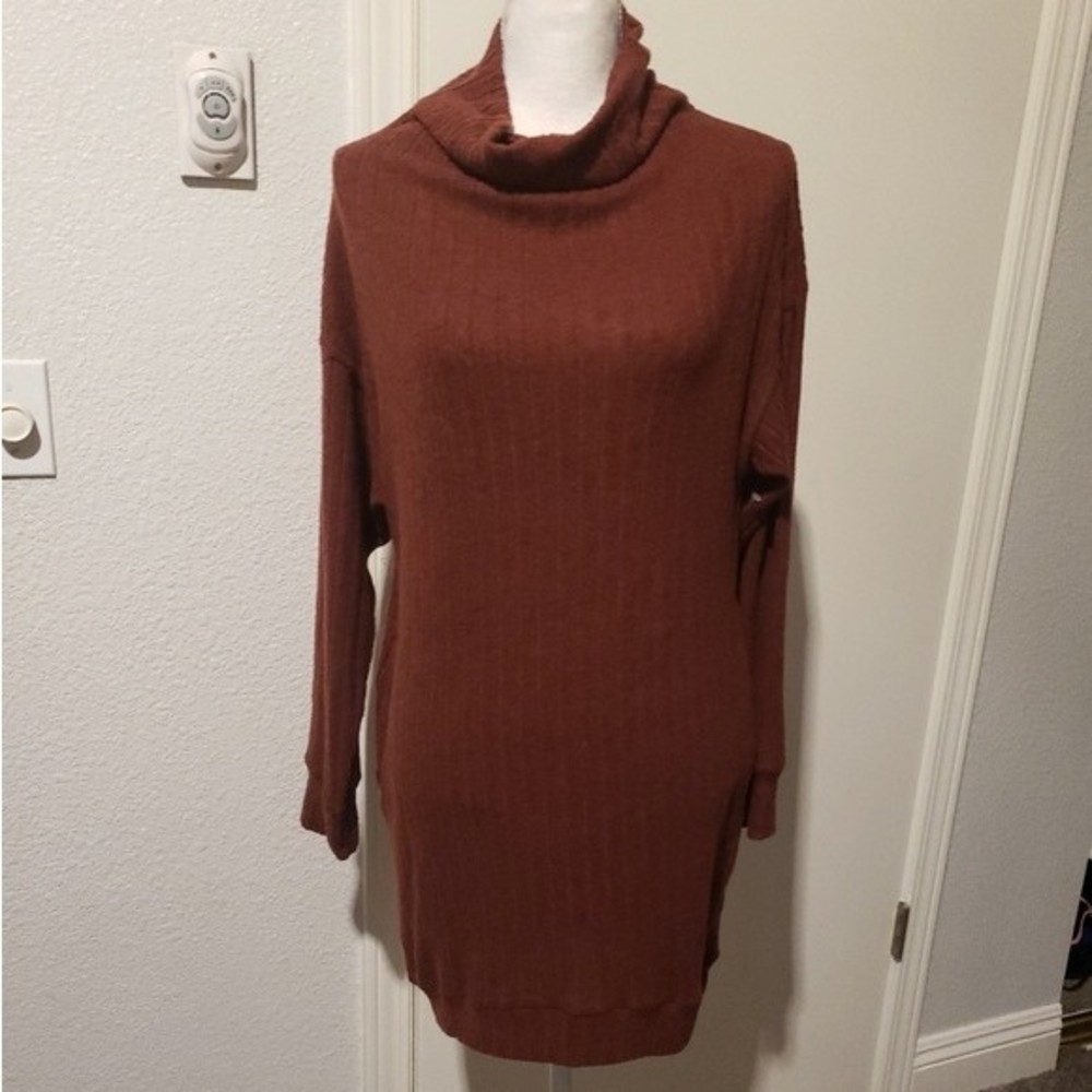 Lush Burgundy Sweater Dress S